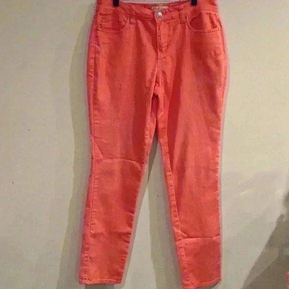 Earl Jeans Straight Leg Pink 5 Pocket Size 10 - Picture 1 of 5